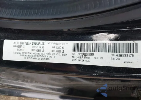 2013 Dodge Avenger Se from USA, damaged, VIN 1C3CDZAB2DN568351